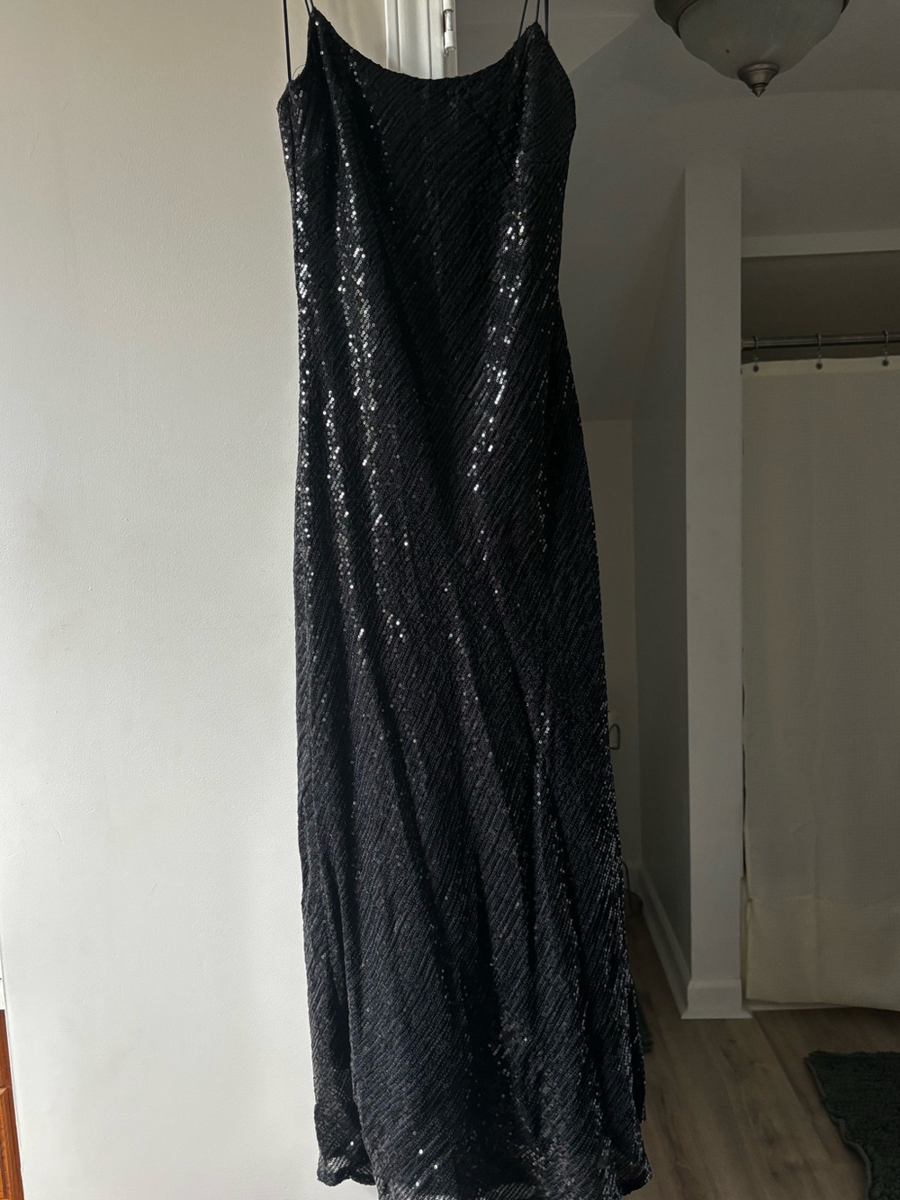 Altar’d State Black Sequin Maxi Dress Size Large